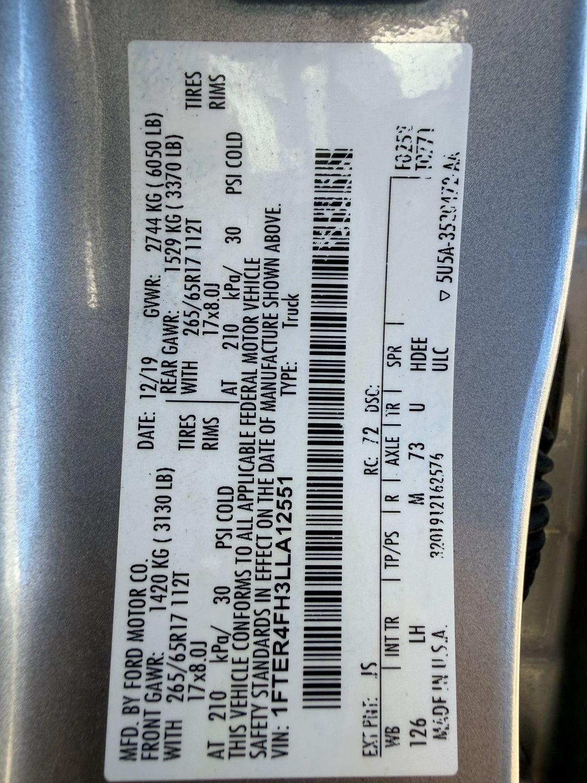 2020 Ford Ranger XLT