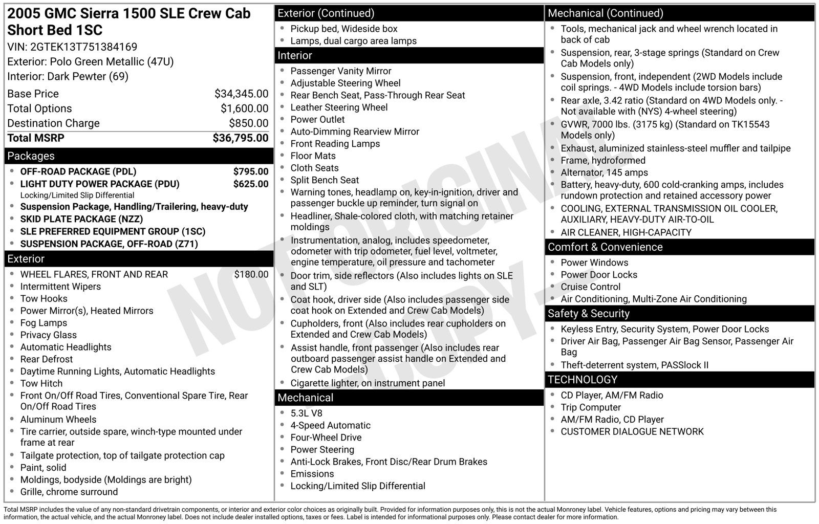2005 GMC Sierra 1500 SLE