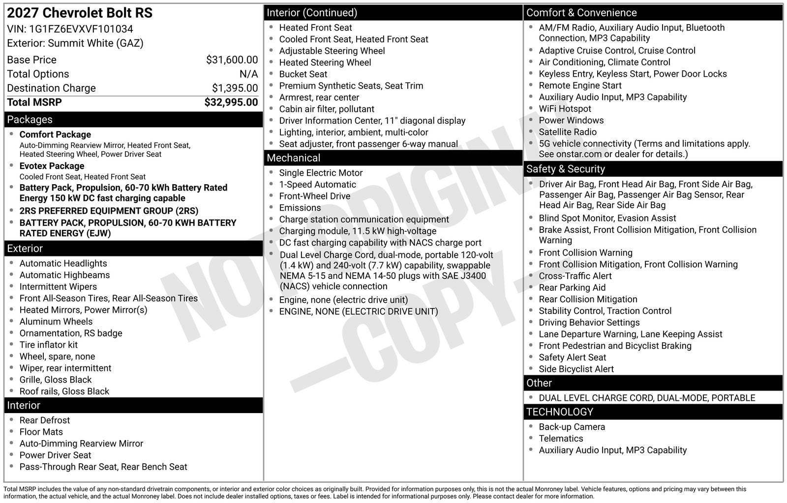 2027 Chevrolet Bolt RS - Photo 30