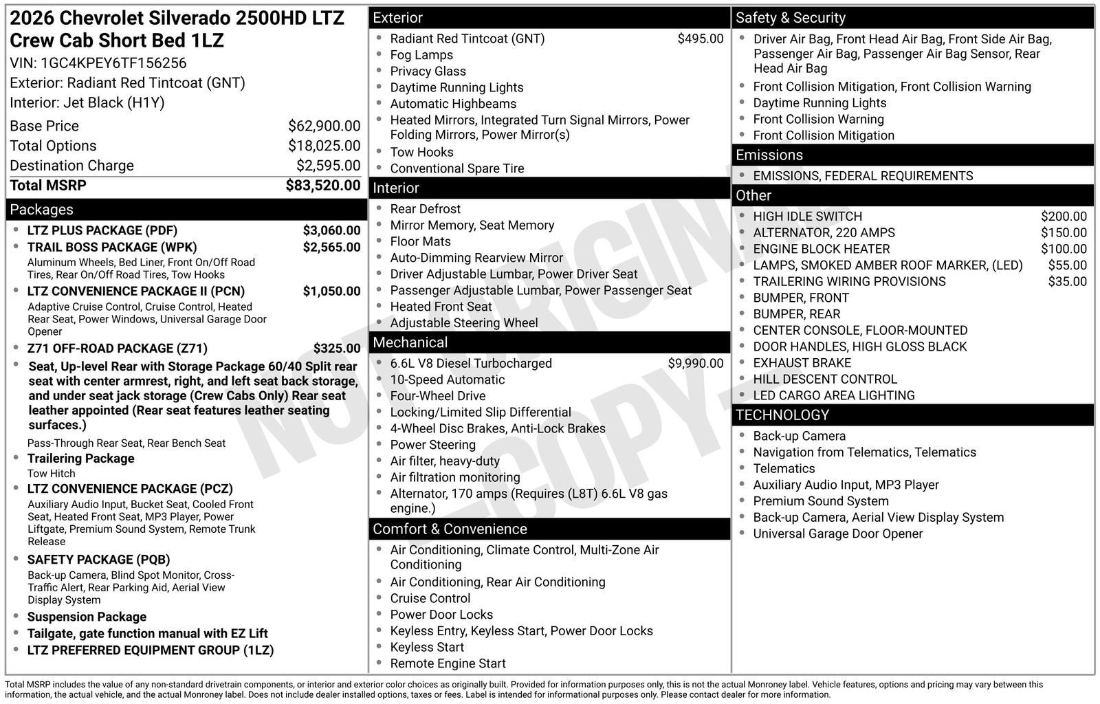2026 Chevrolet Silverado 2500 HD LTZ