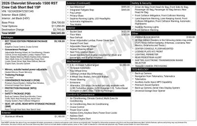 2026 Chevrolet Silverado 1500 RST