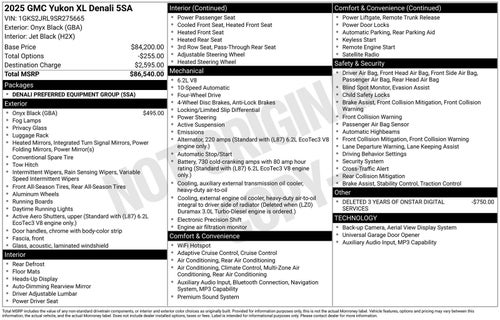 2025 GMC Yukon XL Denali