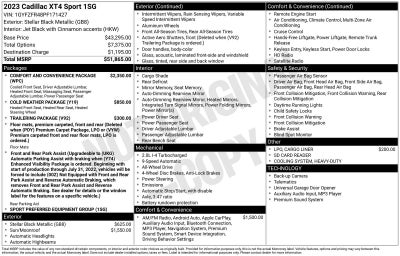 2023 Cadillac XT4 Sport
