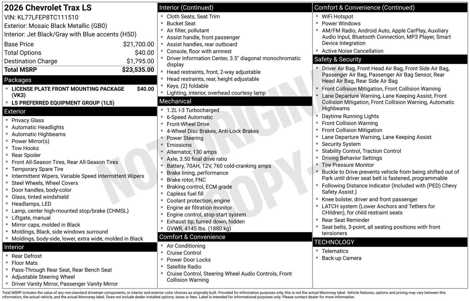 2026 Chevrolet Trax LS