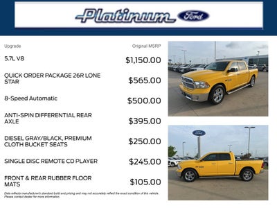 2016 RAM 1500 Lone Star