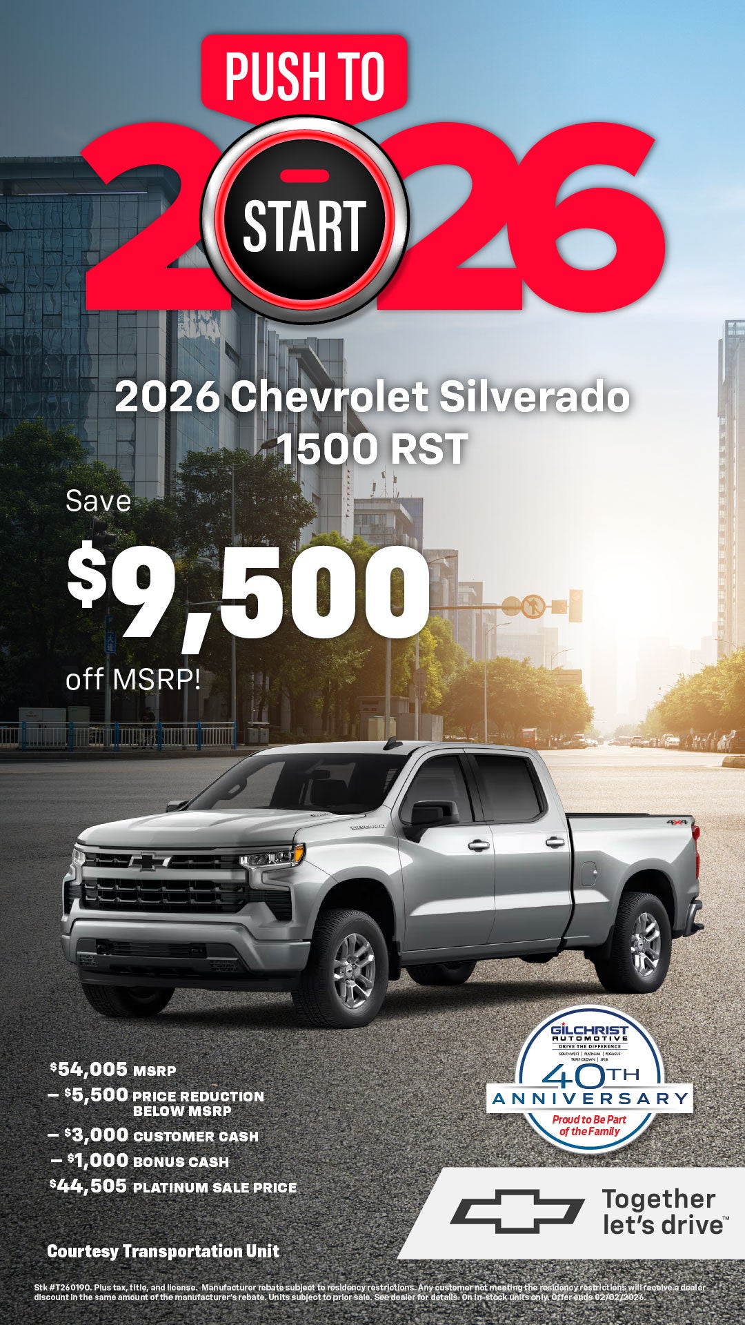 Shop $9,500 Off MSRP on This 2026 Chevrolet 1500 RST!