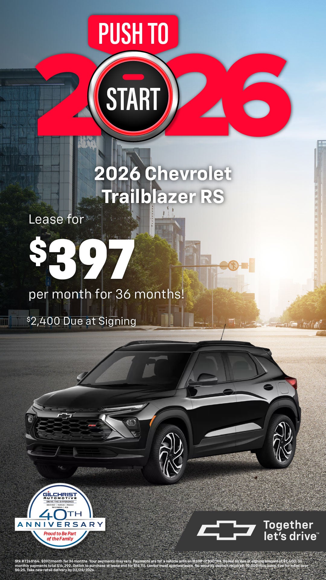 Shop $397/mo Lease Offer on 2026 Trailblazer!