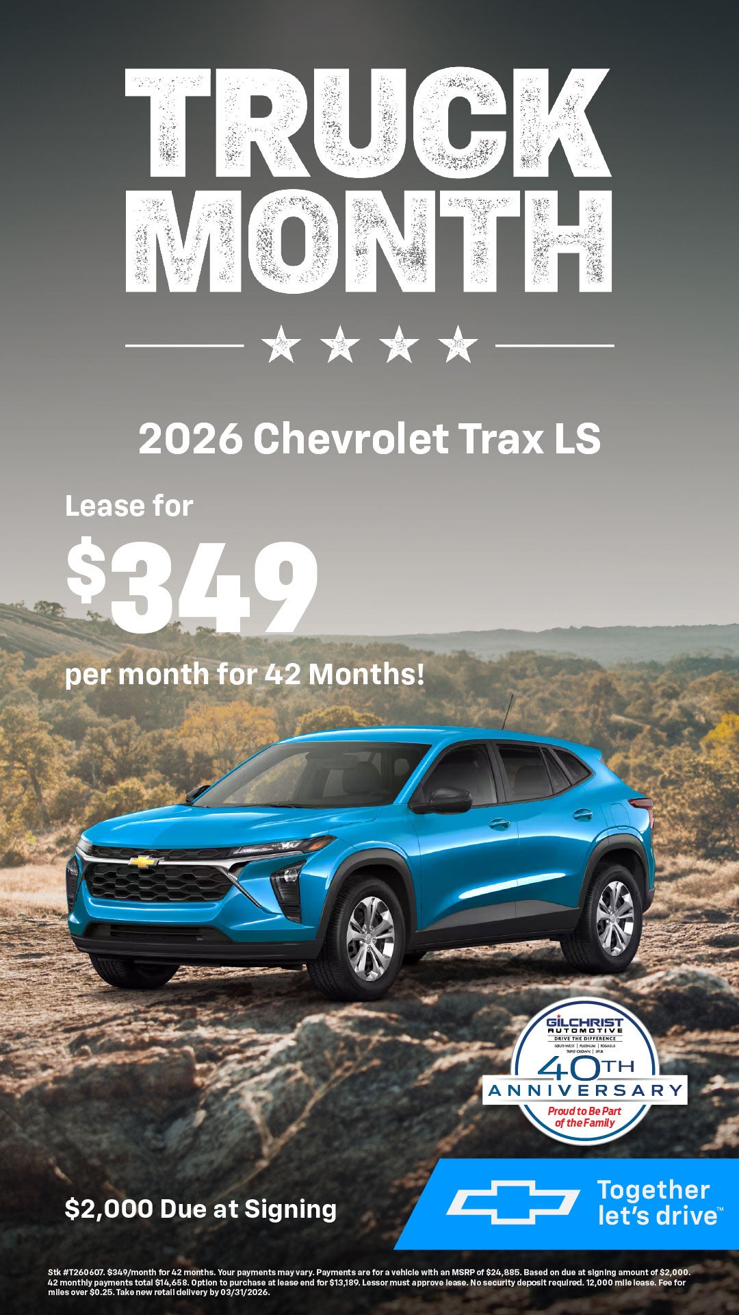 Drive a New 2026 Chevy Trax for Just $349/mo!