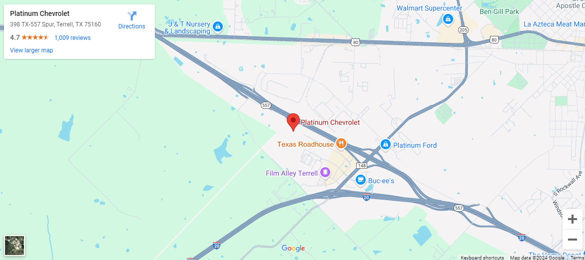 Platinum Chevrolet Map